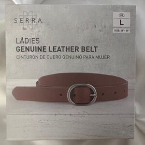 Serra Women's Leather Belt - Rich Brown